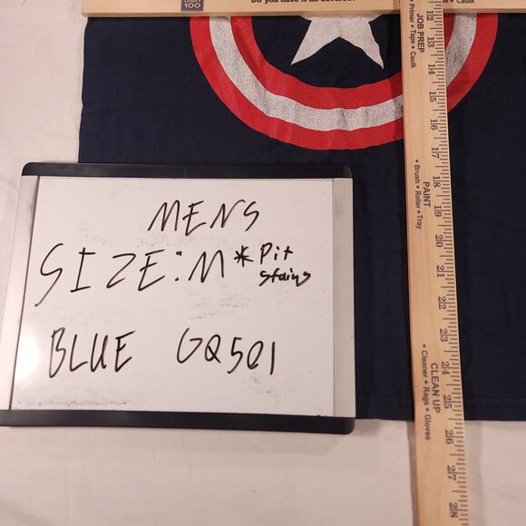 Marvel Captain America Graphic Short Sleeve Casual T Shirt Mens Size M Blue - Picture 7 of 9